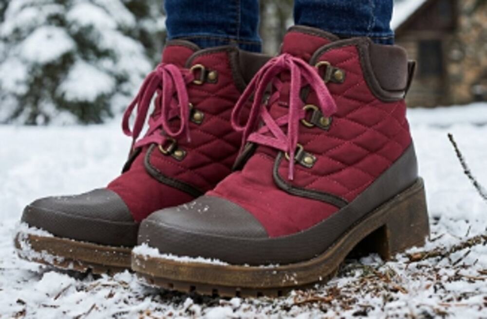 Lucky Brand Womens Akonn Maroon Snow Boots sz 7.5M